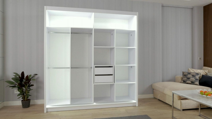 Designer lesklé šatní skříně nábytek bydlení dřevo nový luxus šatní skříň