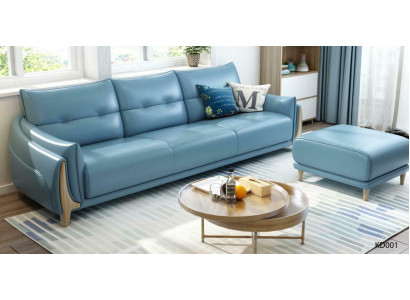 Sofa 3 sedáků Moderní Relaxační Sedadlo Nábytek Třísedák Modrá Potah Luxusní Nábytek Nový
