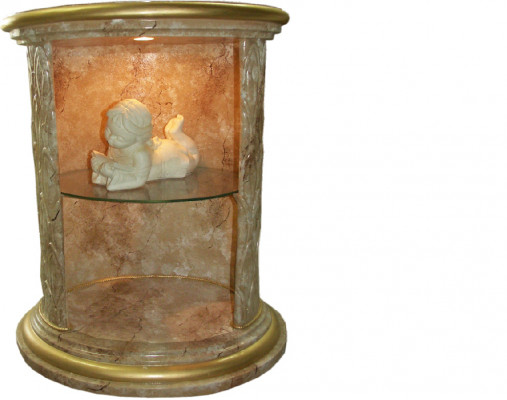 Vitrína Design Sloup Skříň Vitríny Regál Uložení Osvětlené Sloup Figura