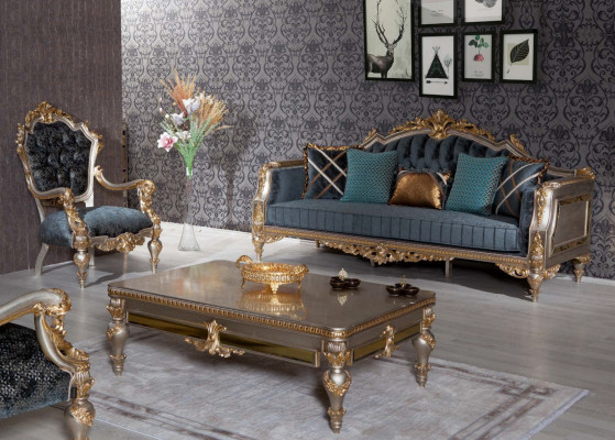 Designer pohovka pro tři osoby v klasickém stylu do obývacího pokoje