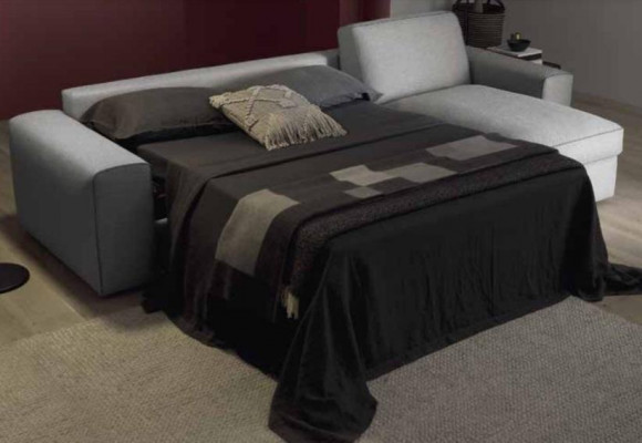 Moderní luxusní rohová textilní dřevěná pohovka L-tvaru alfitalia design nábytek obývací pokoj.