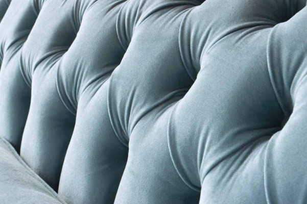 Chesterfield 3-místná vysoce polstrovaná pohovka textilie moderního stylu nová
