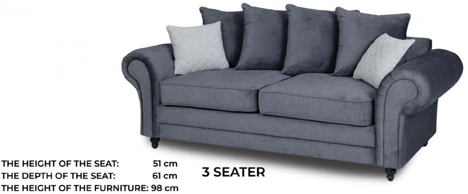 Tříkřídlá sedací souprava Potahové nábytek Sametová pohovka Látka 218cm Pohovky
