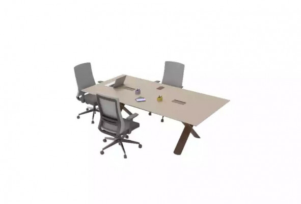 Velký pracovní stůl, kancelářský nábytek, konferenční stoly, zařízení, dřevěný nábytek, moderní.