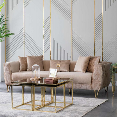 Velká pohovka třímístná sedačka designové pohovky nábytek obývací pokoj látkové pohovky