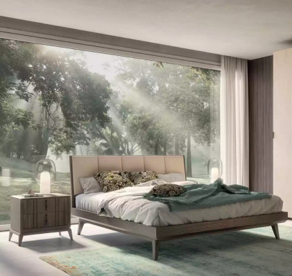 Ložnice Set Postel 2x Noční stolky Design Luxus nové 3 kusy Moderní Postele