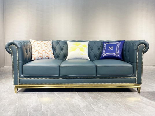 Chesterfield Sofa Pohovka nábytek třísedák pohovka textilní nábytek z nerezové oceli
