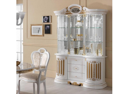 Italský luxusní nábytek xxl vitrína komodní skříň skříň s designovým sklem Nový