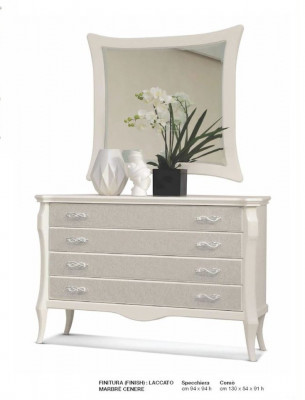 Garnitur Kommode Spiegel Sideboard Schränke Schlafzimmer Weiß Luxus -> Souprava komoda zrcadlo kredenc skříně ložnice Bílá Luxus