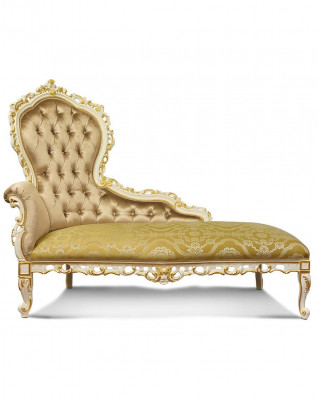 Chaiselounge Lůžko Chaise Chesterfield Pohovka Beige Lounge Sedadlo Polštář