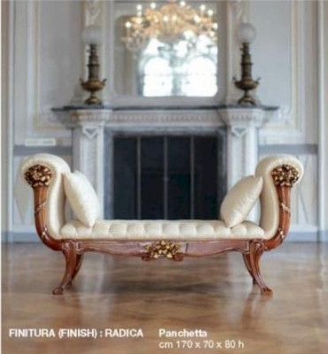 Chaiselongue lehátko Židle Látka Pohovka Baroko Luxus Beige Čalounění Hnědá