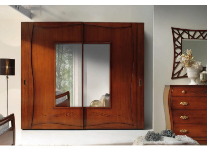Šatní skříň Skříně Šatna Skříň Luxus Posuvné dveře Design Dřevo Moderní