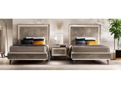 Set Hotel 2x postele noční stolek Design ložnice 3 dílný nábytek arredoclassic
