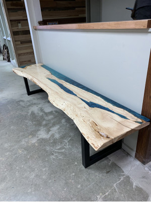 Konzolový stůl Vedlejší Epoxid stůl Sideboard Konzolový stůl Stoly na zeď Epoxy Nový