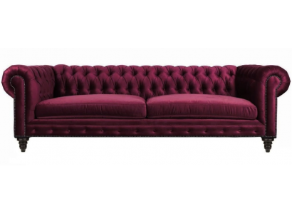 Sofa textilní textilní pohovky kreativní nábytek 3místná nová burgundská pohovka Chesterfield