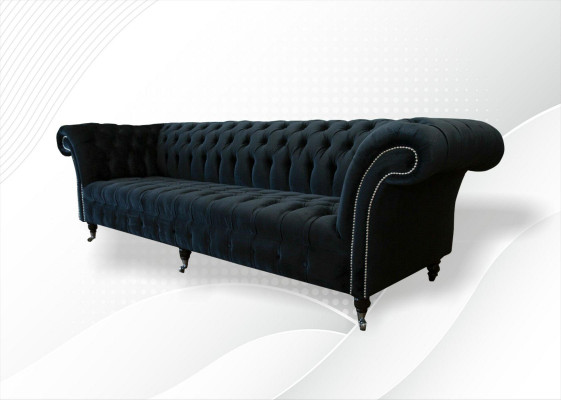 Chesterfield Sofa 4místná velká potahová designová pohovka sedací souprava