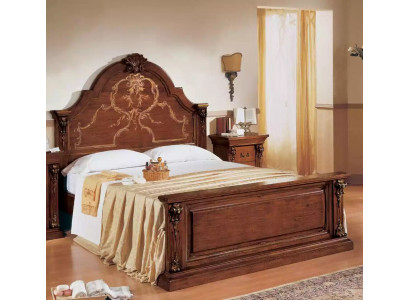 Ložnice Postel Dřevo 160x200 Postele Hnědý Manželská postel Nábytek
