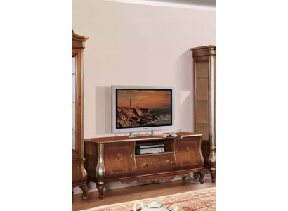 Hnědý televizní stojan rtv Sideboard obývací pokoj Nábytek Dřevěný stojan Komoda