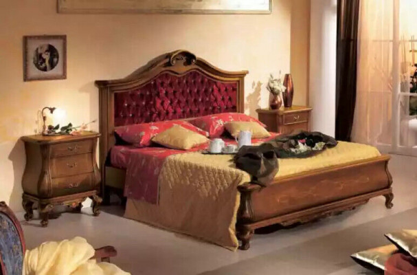 Chesterfield postel postel vyplněná klasická 180x200 manželská postelová konstrukce