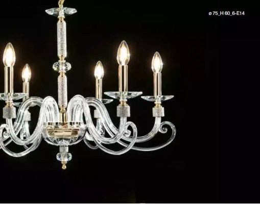 Kristalový lustr s visacími křišťálovými lustry závěsné světlo stropní lampa
