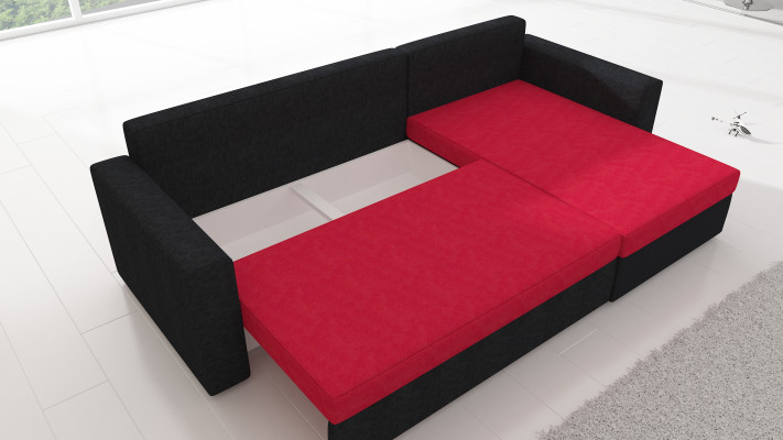 Design rohová pohovka, rozkládací pohovka, lůžková funkce, kůže, textil, pohovky, nové 502