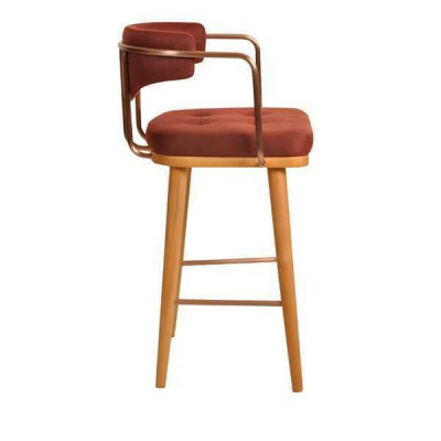 Elegant barový stůl designový židli dřevěná židle jídelní židle stolička bar hnědá nová