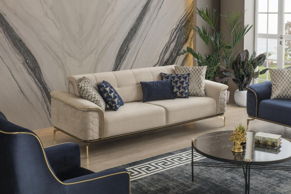 Třísedák 3M Sedací Soupravy Luxusní Sedací Soupravy Pro Obývací Pokoj Nábytek Závěsy Design